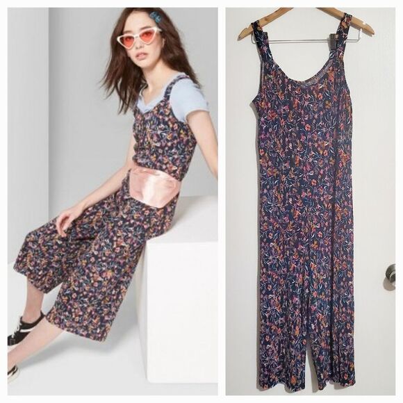 Wild Fable Floral Jumpsuit Size Large - Picture 1 of 6